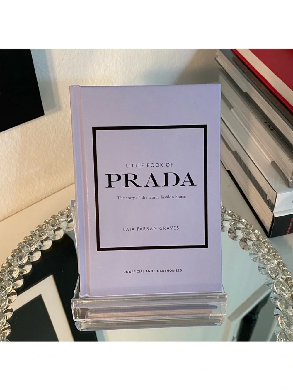 Prada Lavender Hardcover Decorative Book